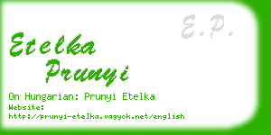 etelka prunyi business card